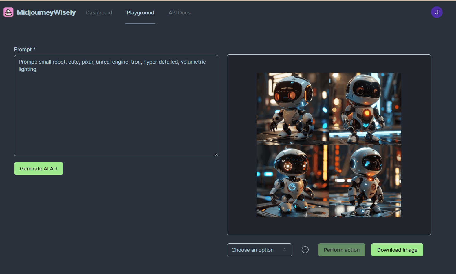 small robot, cute, pixar, unreal engine, tron, hyper detailed, volumetric lighting